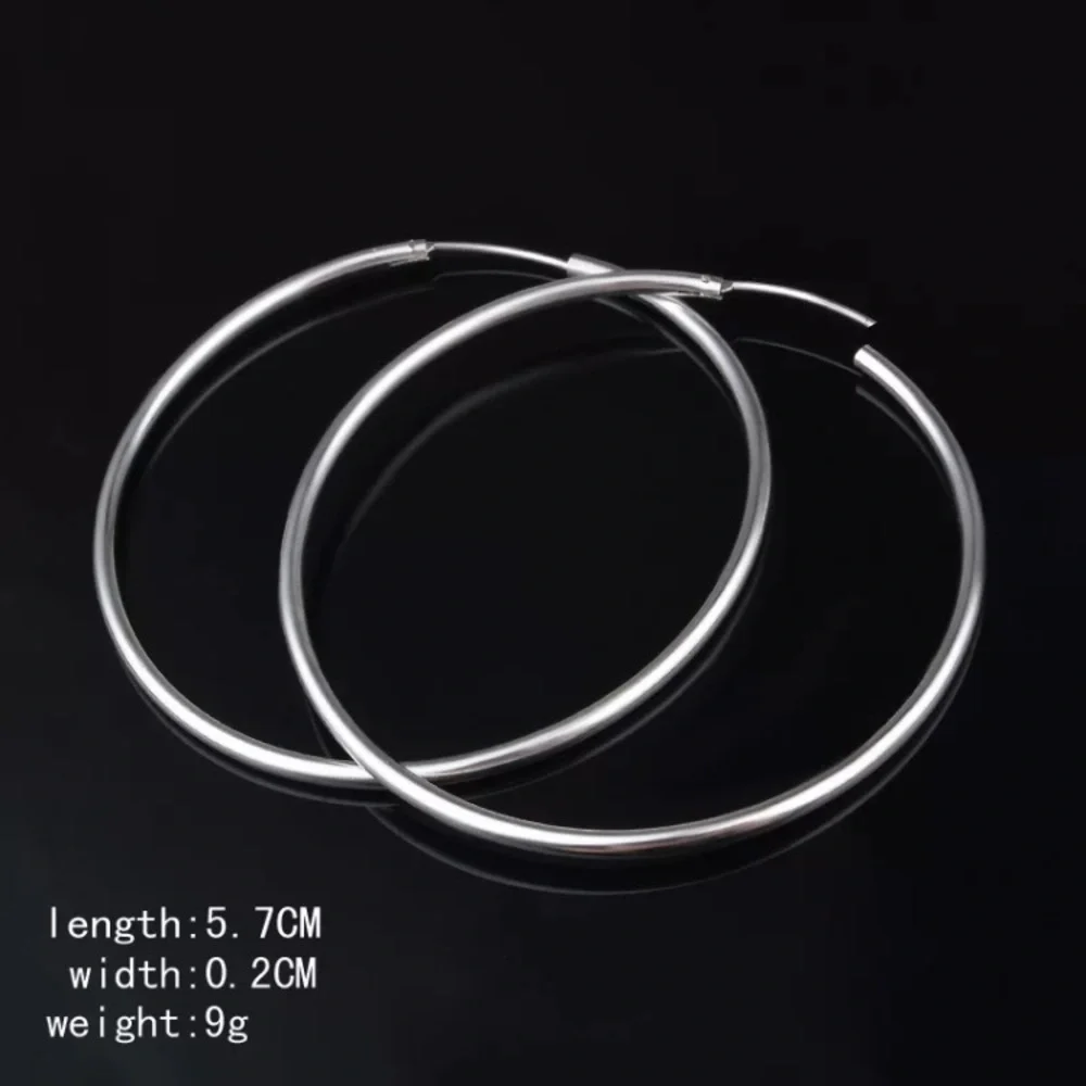 🌟 Sterling Silver 925 Hoop Earrings - Picture 2 of 4